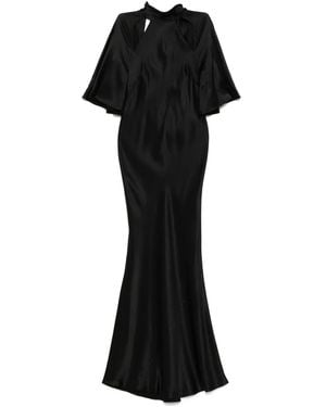 Michelle Mason Backless Gown - Black