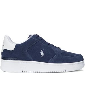 Polo Ralph Lauren Masters Court Suede Trainers - Blue