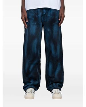 Arte' Paint-Splatter Jeans - Blue