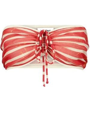Jean Paul Gaultier Crackling Sailor Gathered-Striped Bandeau