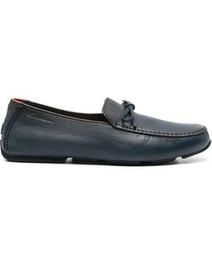 Santoni リボン ローファー - ブルー