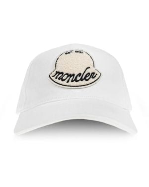 Moncler Logo-Patch Baseball Cap - White