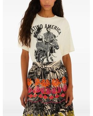 FARM Rio Latino Americana Organic Cotton T-Shirt - White