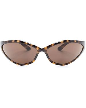 Balenciaga Oval-Frame Sunglasses - Brown