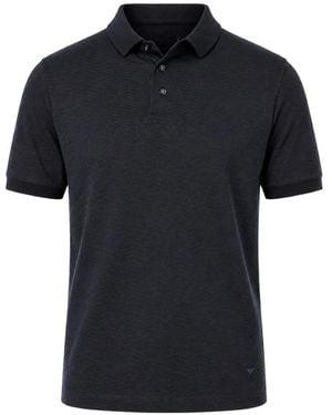 Emporio Armani Textured-Finish Polo Shirt - Black