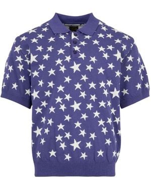 Needles Knitted Polo Shirt - Blue