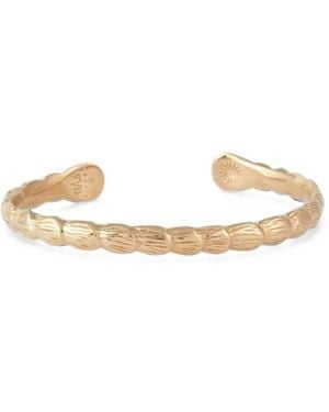 Gas Bijoux Liane Hammered Shell-Shaped Bangle Bracelet - Natural