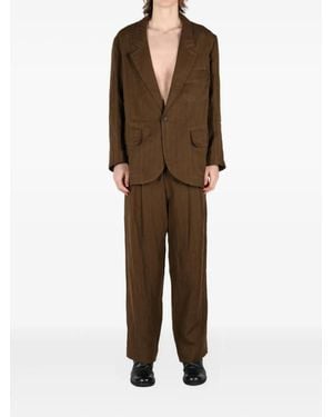 Ziggy Chen Single-Breasted Blazer - Natural