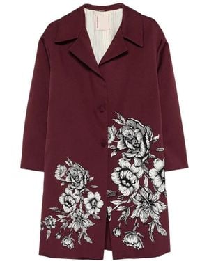 Antonio Marras Floral-Print Coat - Red
