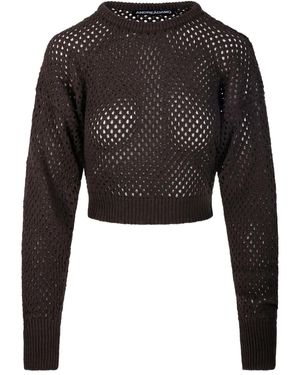 ANDREADAMO Maglione Con Lavorazione All'Uncinetto - Nero