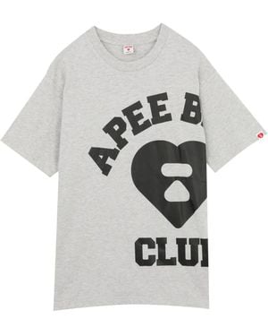 AAPE BY A BATHING AP Heart Logo T-Shirt - Grey