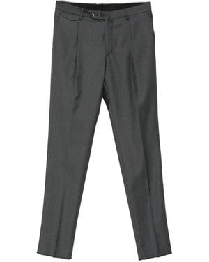 Tagliatore Pleated Pressed-Crease Trousers - Grey