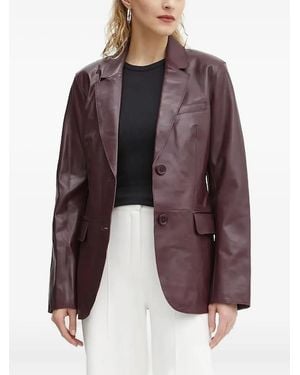 Stand Studio Button-Fastening Single-Breasted Blazer - Purple