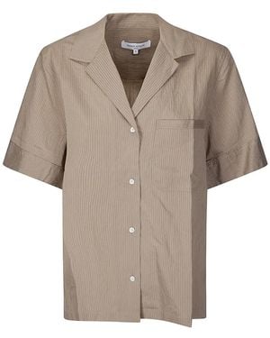 Maison Kitsuné Striped Resort Shirt - Natural