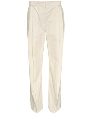 Stella McCartney Pleated Straight-Fit Pants - White