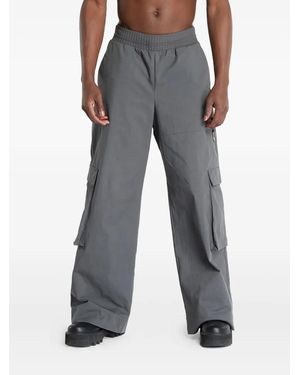 HELIOT EMIL Elastic-Waist Cargo Trousers - Grey