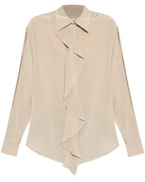 Victoria Beckham Silk Shirt - Natural
