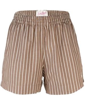 Mc2 Saint Barth Gestreifte Meave Shorts - Braun