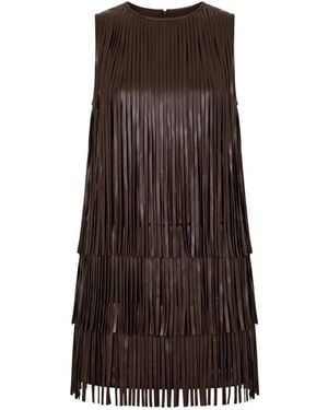 Simon Miller Jupiter Fringe-Trimmed Mini Dress - Brown