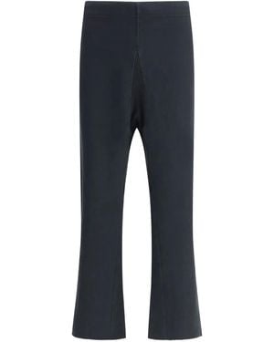 Maison Margiela Flared Raw-Edge Pants - Blue