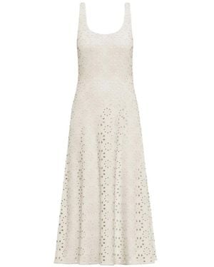 Marella Broderie-Anglaise A-Line Dress - White