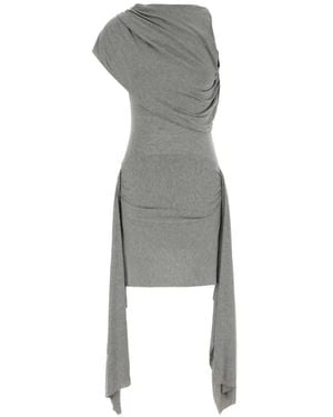 GIMAGUAS Annika Draped Midi Dress - Gray