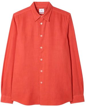 Paul Smith Button-down point-collar shirt - Rot