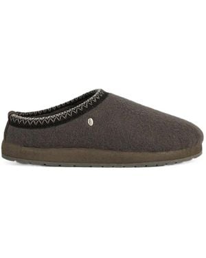 EMU Tay Felt Comfort Embroidered-Trim Slippers - Grey