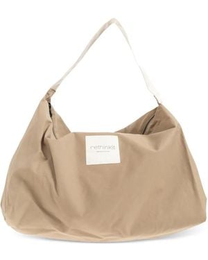 Rethinkit Studios Schultertasche Mit Logo-Stickerei - Natur