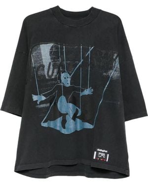 RIVINGTON roi Rebis Graphic-Print Oversized T-Shirt - Black