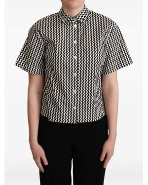 Dolce & Gabbana Zigzag-Print Shirt - Black