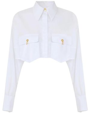 Elisabetta Franchi Shirt With Pockets And Cufflinks - White
