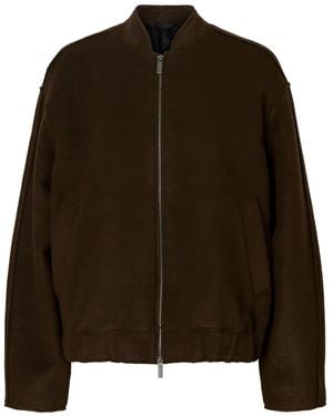 SELECTED Bomber Con Zip - Marrone