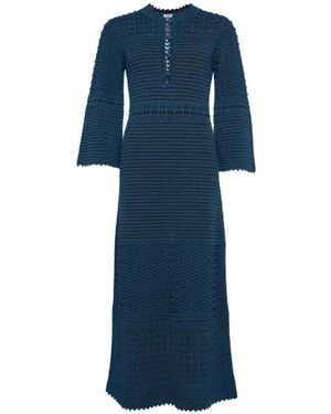 Eres Madone Bell-Sleeve Maxi Dress - Blue