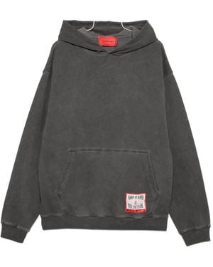 Vision Of Super Felpa Con Logo E Cappuccio - Grigio