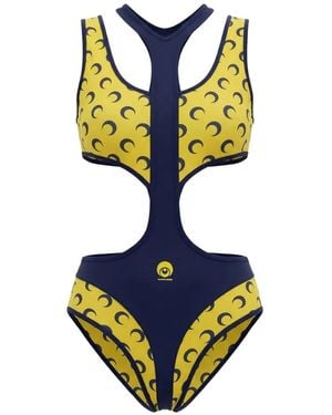 Marine Serre Body Athleisure À Découpes Et Logo Moon Sur 'Ensemble - Blue