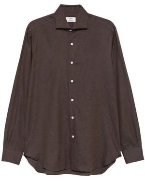Barba Napoli Chemise En Coton À Manches Longues - Brown
