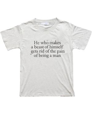 PRAYING Slogan-Print T-Shirt - White