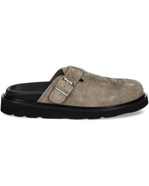 KENZO Mules Matto À Boucle - Gris