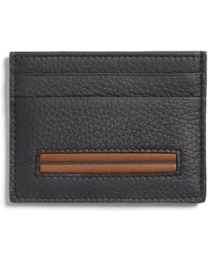 ZEGNA Kartenetui Mit Logo-Patch - Grau