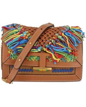 Tod's Schultertasche mit Webmuster - Braun