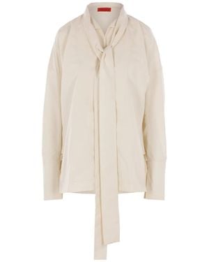 Thelatest Camicia Con Colletto Lavallière - Bianco