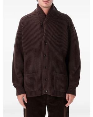 Filson Ribbed-Knit Shawl-Collar Cardigan - Brown