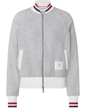 Thom Browne Bomberjack Met Rits - Grijs