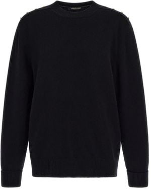 Roberto Cavalli Button-Detailing Jumper - Blue