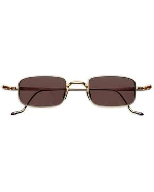 Jacques Marie Mage Dusk Rectangle-Frame Sunglasses - Brown
