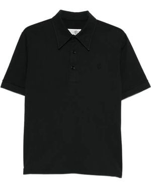 MM6 by Maison Margiela Logo-Embroidered Polo Shirt - Black