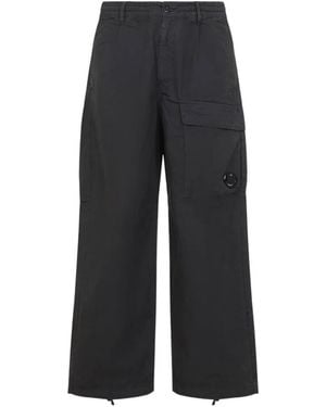 C.P. Company Micro-Reps Boxy Leg Pocket Lens Trousers - Black