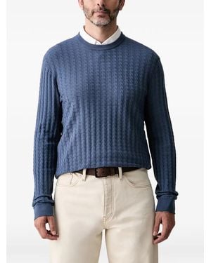 ARMANI EXCHANGE Geweven Trui Met Ronde Hals - Blauw