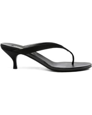 Miu Miu Thong-Strap Kitten-Heel Sandals - White